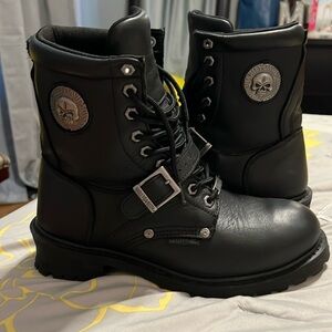 Men’s faded glory leather skull riding boots